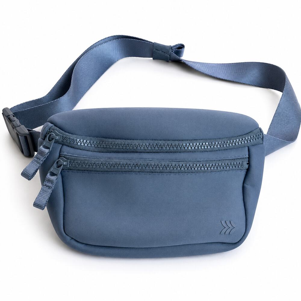 All in Motion Blue Belt Bag Waist Pack Crossbody Fanny Pack NWOT Recycled Poly